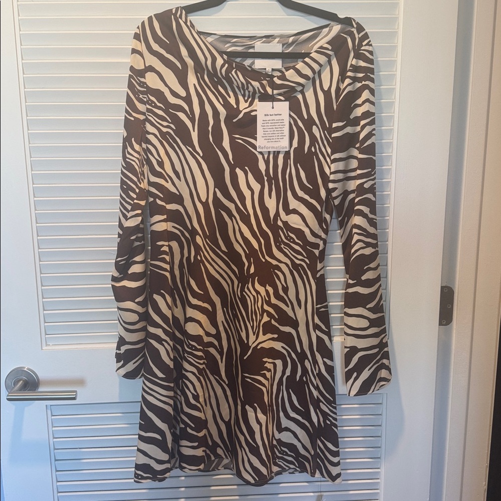 Reformation Pike Satin Mini Dress, NWT - Picture 6 of 7
